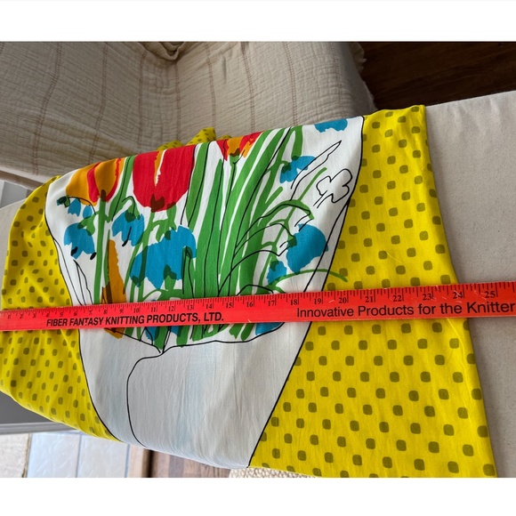 VERA for ANTHROPOLOGIE Yellow Floral Maxi Open Front Kimono Robe - EUC! - OS - Picture 10 of 11